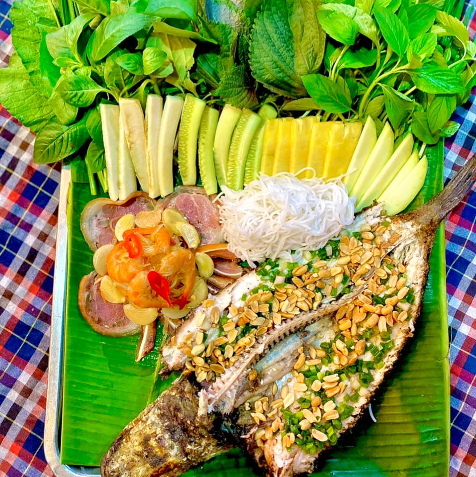 Cá lóc nướng giấy bạc bằng nồi chiên không dầu
